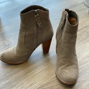 Joie Grey Suede Booties